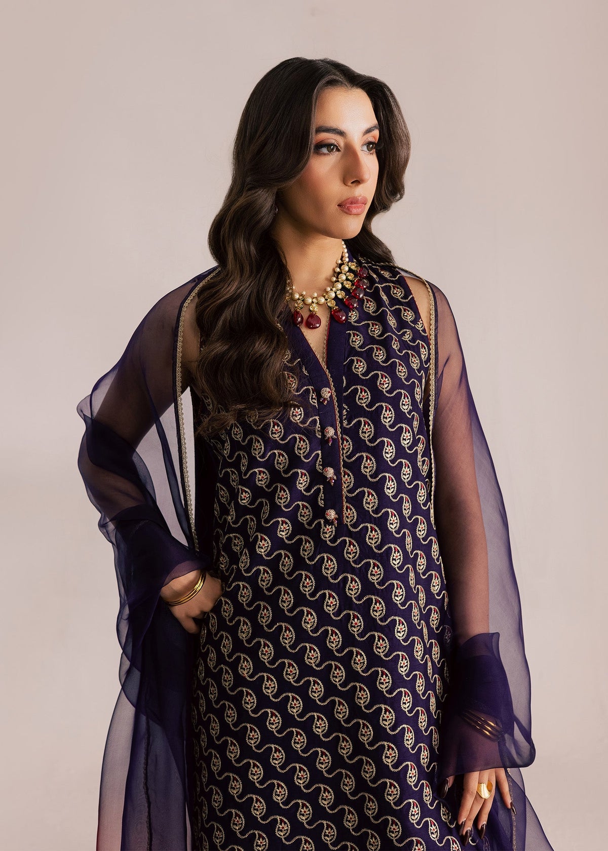 Sadaf Fawad Khan | Silk Luxury Pret 26 | Riham by Sadaf Fawad Khan - Designer Dress  - Type : Ladies Clothes - Available at Libayah - 100% Original 