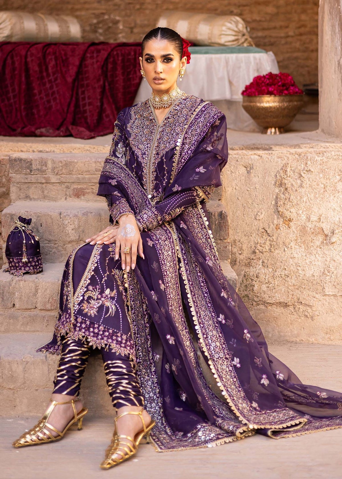 Akbar Aslam | Dastaan Luxury Formals | Haniye by Akbar Aslam - Designer Dress - Type: Ladies Clothes - Available at Libayah - 100% Original