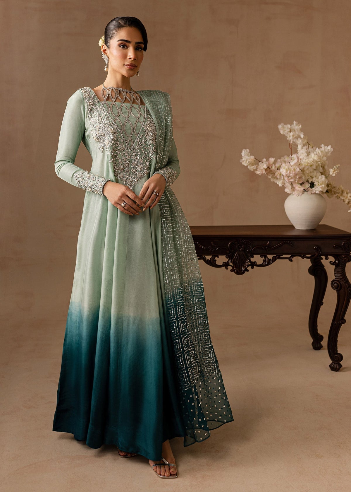 Maria Osama Khan | Noir Bliss Luxury Formals | Aazure by Maria Osama Khan - Designer Dress - Type: Ladies Clothes - Available at Libayah - 100% Original