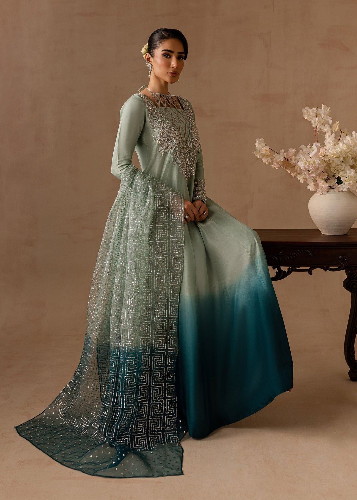 Maria Osama Khan | Noir Bliss Luxury Formals | Aazure by Maria Osama Khan - Designer Dress - Type: Ladies Clothes - Available at Libayah - 100% Original