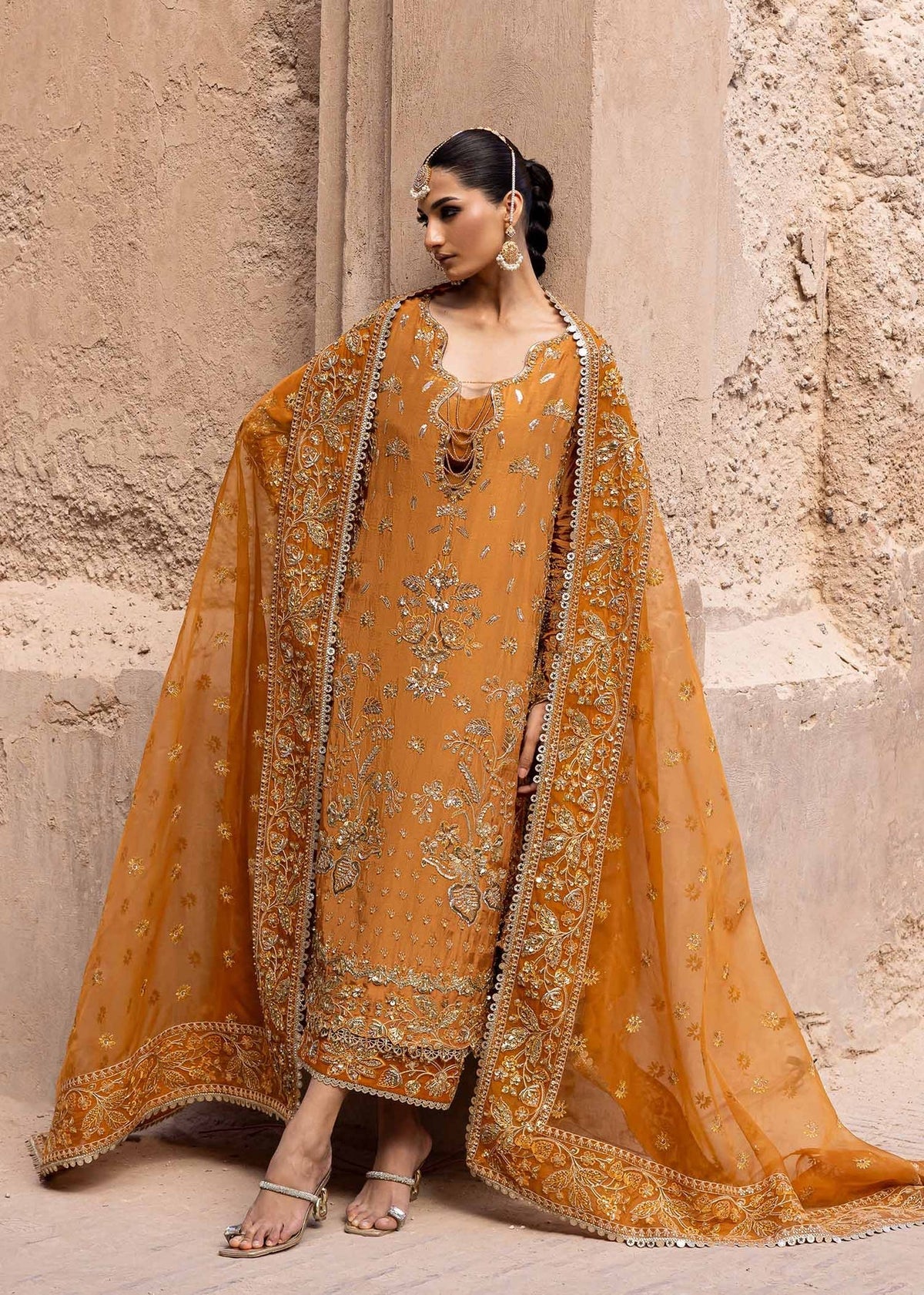 Akbar Aslam | Dastaan Luxury Formals | Zarmisha by Akbar Aslam - Designer Dress - Type: Ladies Clothes - Available at Libayah - 100% Original
