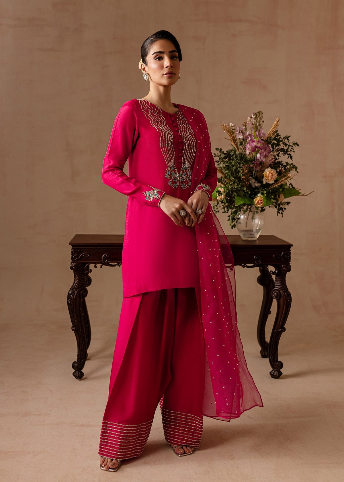 Maria Osama Khan | Noir Bliss Luxury Formals | Peony by Maria Osama Khan - Designer Dress - Type: Ladies Clothes - Available at Libayah - 100% Original