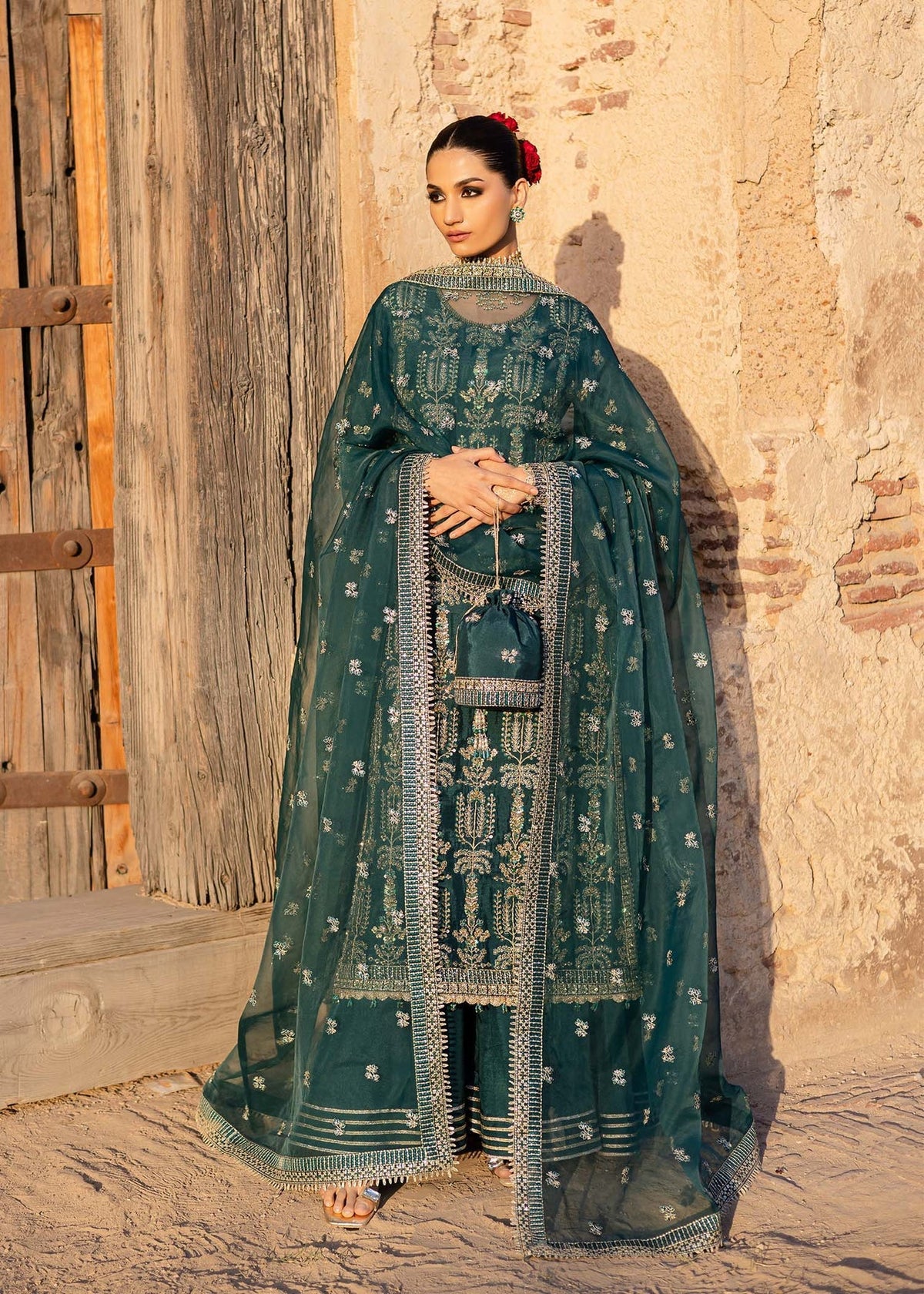 Akbar Aslam | Dastaan Luxury Formals | Nazgul by Akbar Aslam - Designer Dress - Type: Ladies Clothes - Available at Libayah - 100% Original