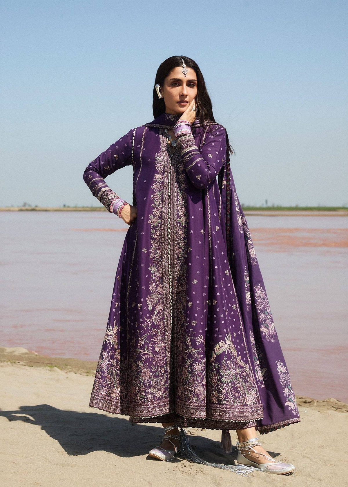 Hussain Rehar | Surkh Eid Pret'25 | Gulistaan by Hussain Rehar - Designer Dress  - Type : Ladies Clothes - Available at Libayah - 100% Original 