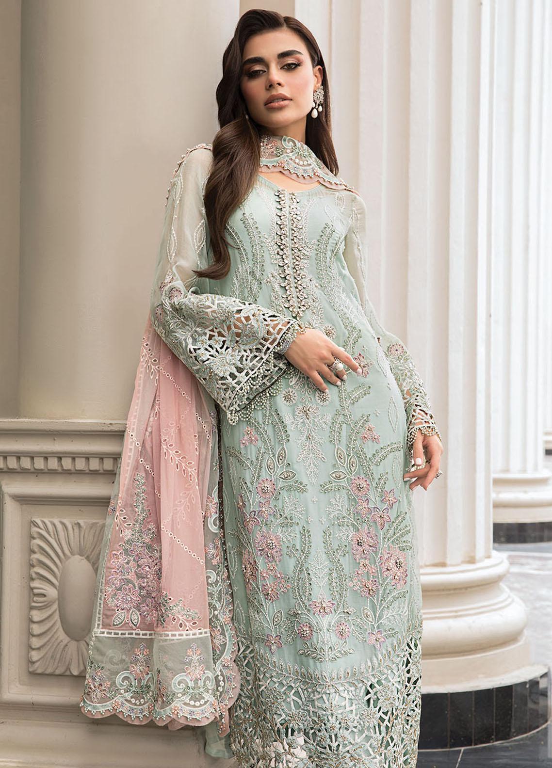 Maria B | Luxury Chiffon Collection | Mint Green