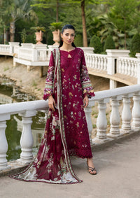 Elaf Premium | Signature Embroidered Lawn with Chiffon Collection 26 | ESG-2A NORA by Elaf Premium - Designer Dress  - Type : Ladies Clothes - Available at Libayah - 100% Original 