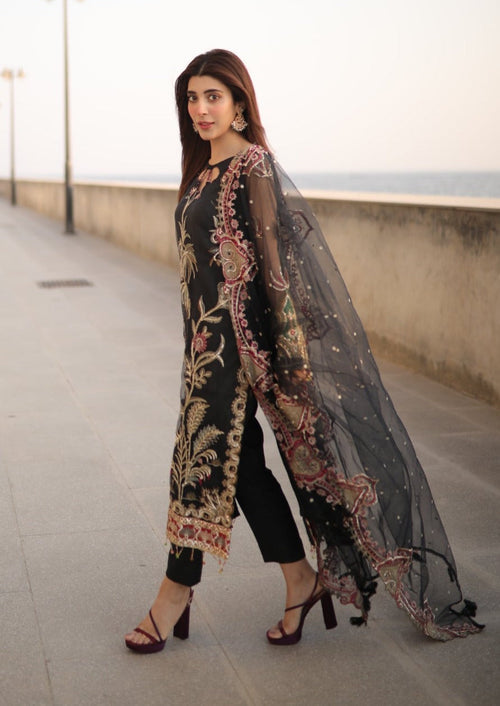 Meeral | Wedding Formals | Surmai - MD-01 by Meeral - Designer Dress - Type: Ladies Clothes - Available at Libayah - 100% Original