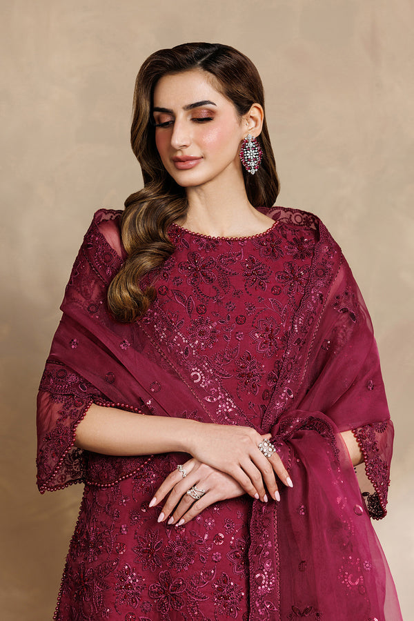 Zarif | Zayrah Formals | ZYR-SURKH-01 by Zarif - Designer Dress  - Type : Ladies Clothes - Available at Libayah - 100% Original 