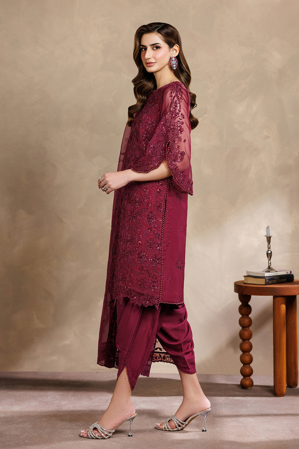 Zarif | Zayrah Formals | ZYR-SURKH-01 by Zarif - Designer Dress  - Type : Ladies Clothes - Available at Libayah - 100% Original 