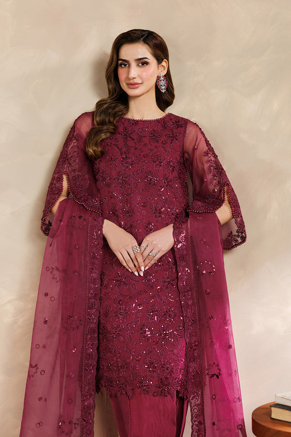 Zarif | Zayrah Formals | ZYR-SURKH-01 by Zarif - Designer Dress  - Type : Ladies Clothes - Available at Libayah - 100% Original 
