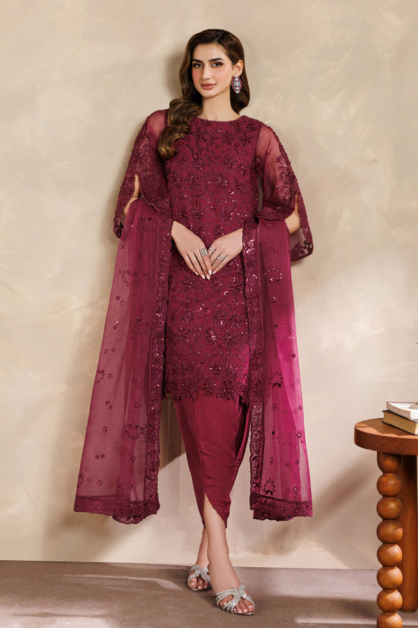 Zarif | Zayrah Formals | ZYR-SURKH-01 by Zarif - Designer Dress  - Type : Ladies Clothes - Available at Libayah - 100% Original 