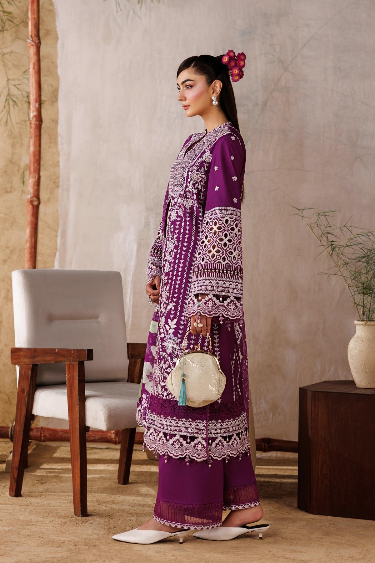 Akbar Aslam | Elea Lawn 26 | Tenebris by Akbar Aslam - Designer Dress  - Type : Ladies Clothes - Available at Libayah - 100% Original 