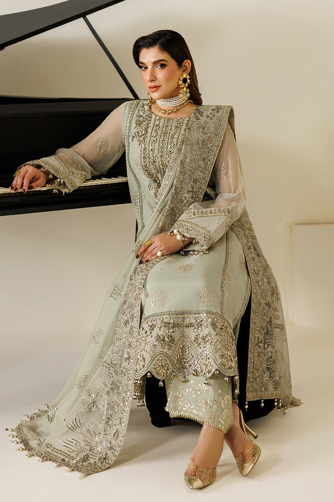 Alizeh | Aymal Luxury Bamber Chiffon | AF-BHM-4072-Javi by Alizeh - Designer Dress  - Type : Ladies Clothes - Available at Libayah - 100% Original 