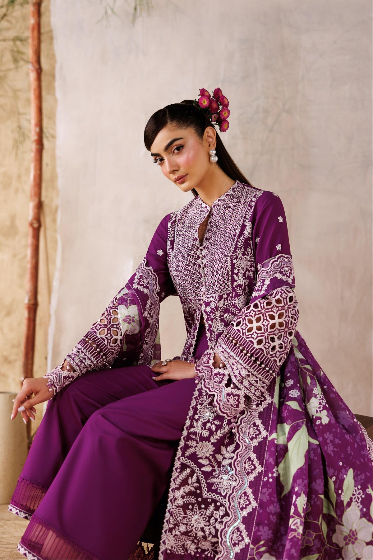 Akbar Aslam | Elea Lawn 26 | Tenebris by Akbar Aslam - Designer Dress  - Type : Ladies Clothes - Available at Libayah - 100% Original 