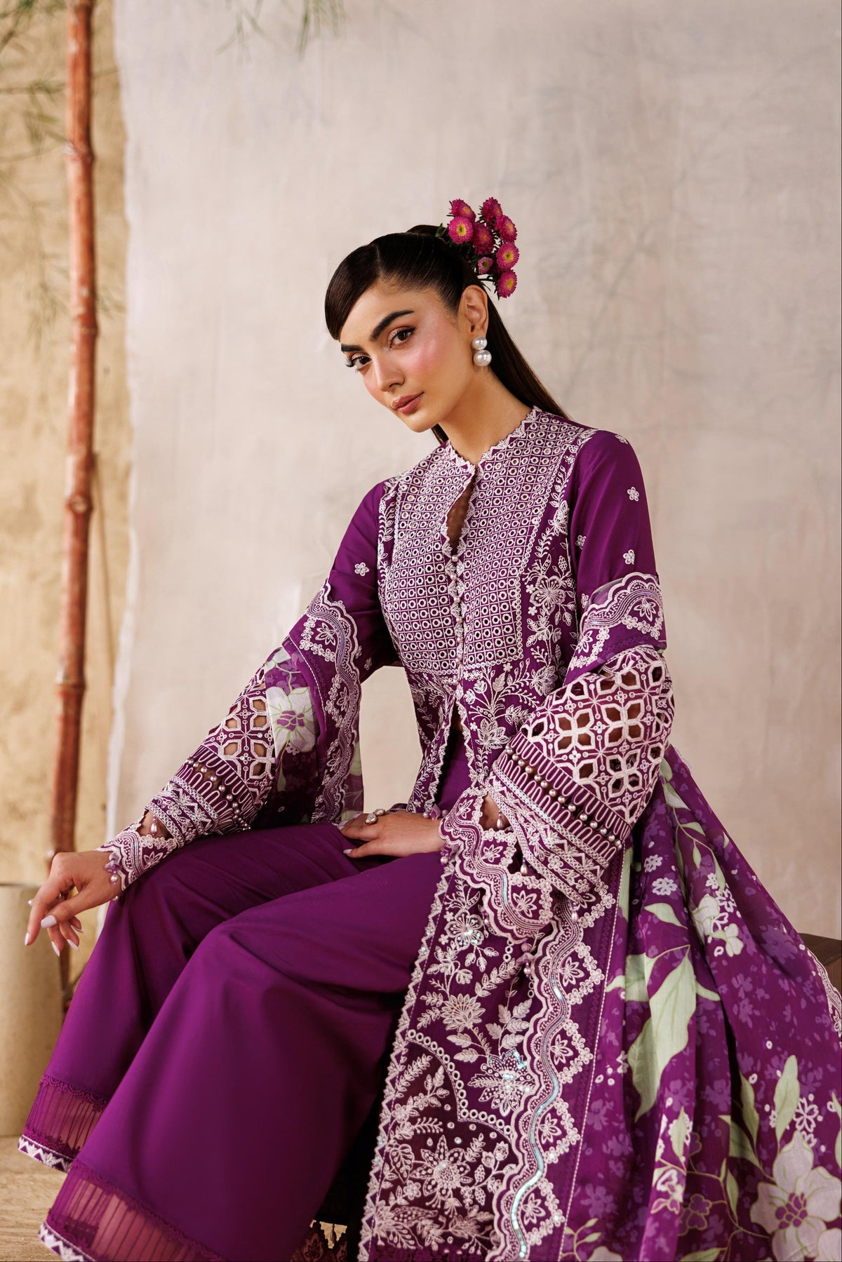 Akbar Aslam | Elea Lawn 26 | Tenebris by Akbar Aslam - Designer Dress  - Type : Ladies Clothes - Available at Libayah - 100% Original 