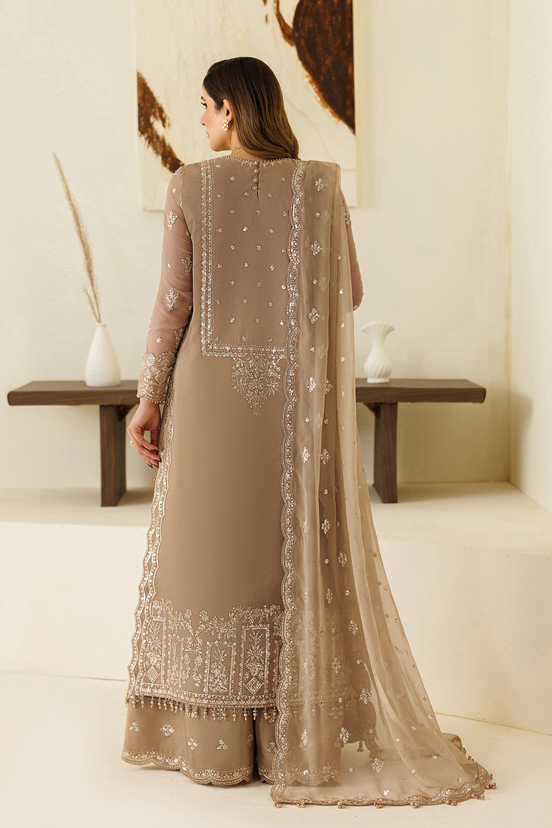 Alizeh | Aymal Luxury Bamber Chiffon | AF-BHM-4069-Dise by Alizeh - Designer Dress  - Type : Ladies Clothes - Available at Libayah - 100% Original 