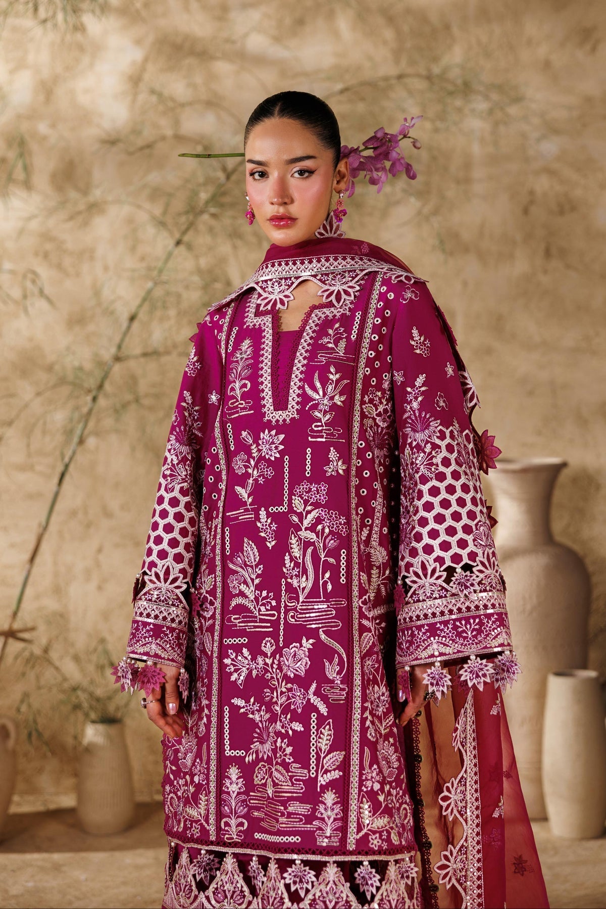 Akbar Aslam | Elea Lawn 26 | Poise by Akbar Aslam - Designer Dress  - Type : Ladies Clothes - Available at Libayah - 100% Original 