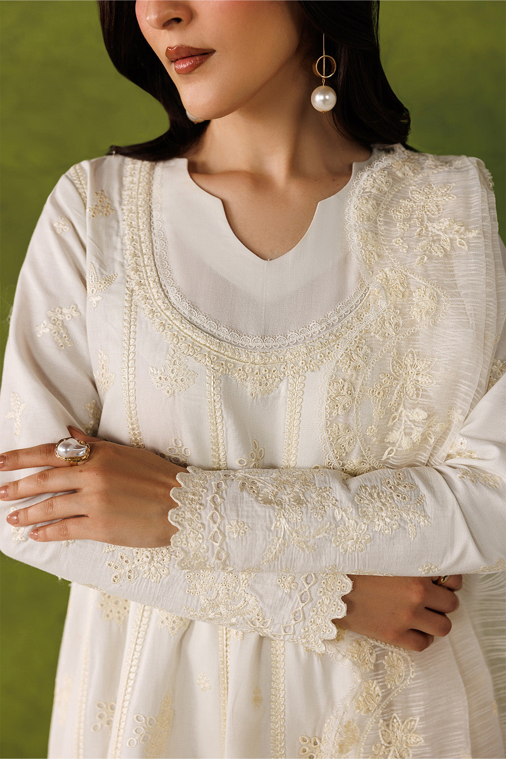 Afrozeh | Basic Pret 26 RTW | NACRE by Afrozeh - Designer Dress  - Type : Ladies Clothes - Available at Libayah - 100% Original 