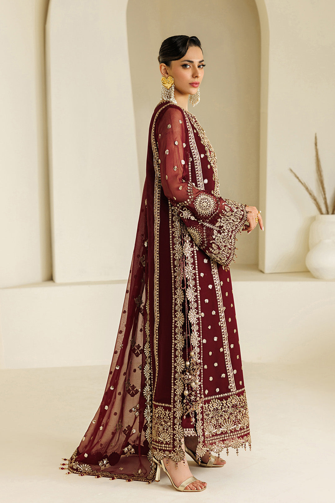 Alizeh | Aymal Luxury Bamber Chiffon | AF-BHM-4071-Lira by Alizeh - Designer Dress  - Type : Ladies Clothes - Available at Libayah - 100% Original 