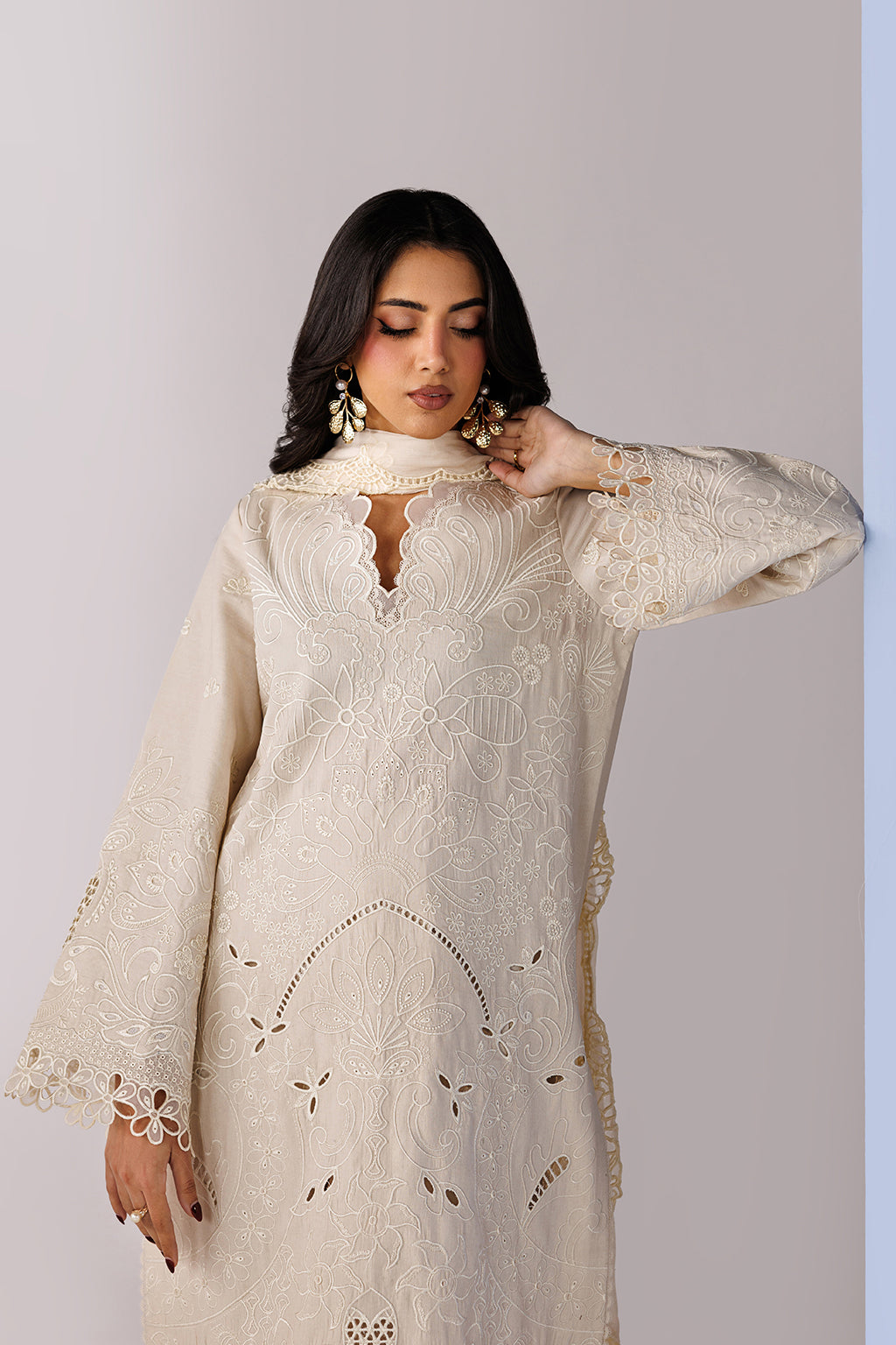 Afrozeh | Basic Pret 26 RTW | NACRE by Afrozeh - Designer Dress  - Type : Ladies Clothes - Available at Libayah - 100% Original 