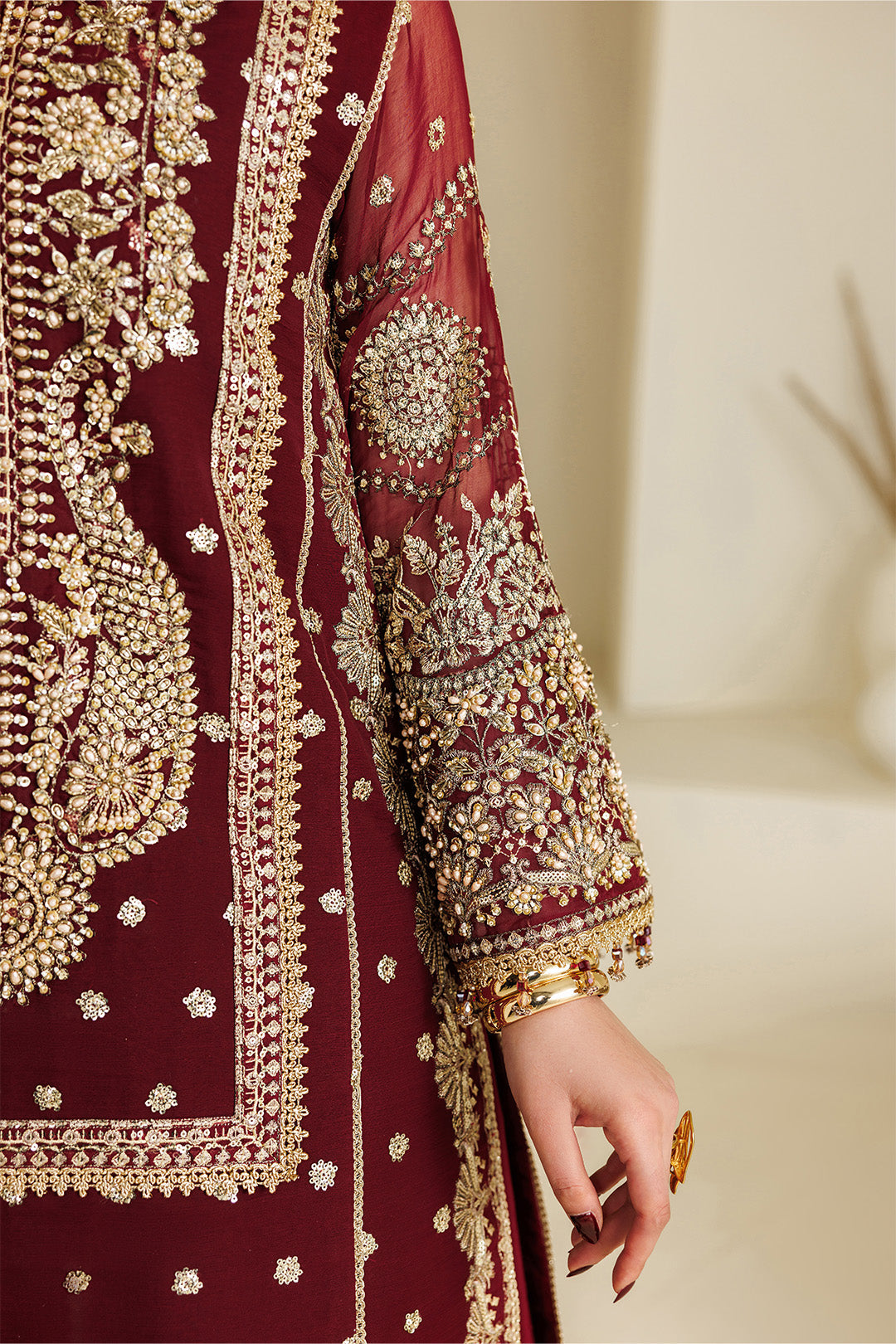 Alizeh | Aymal Luxury Bamber Chiffon | AF-BHM-4071-Lira by Alizeh - Designer Dress  - Type : Ladies Clothes - Available at Libayah - 100% Original 