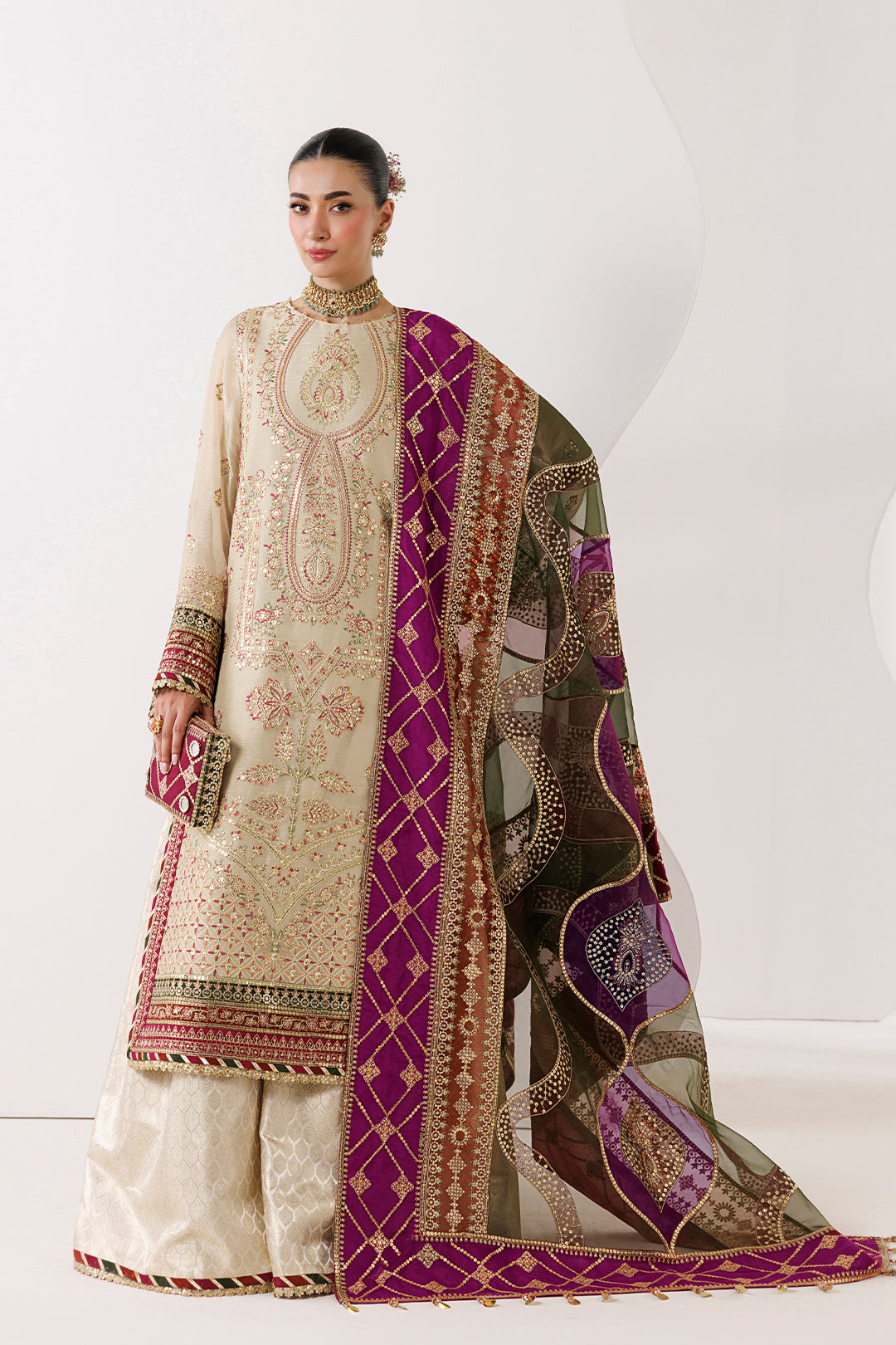 Alizeh | La Ruhe Formals | AF-CH-2264-Cew by Alizeh - Designer Dress  - Type : Ladies Clothes - Available at Libayah - 100% Original 