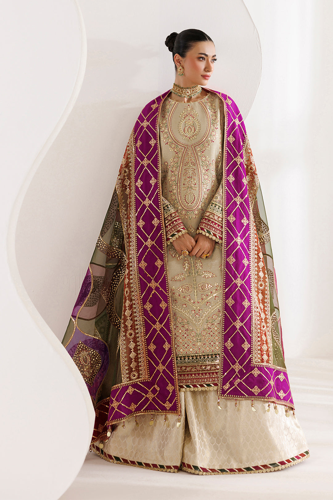 Alizeh | La Ruhe Formals | AF-CH-2264-Cew by Alizeh - Designer Dress  - Type : Ladies Clothes - Available at Libayah - 100% Original 