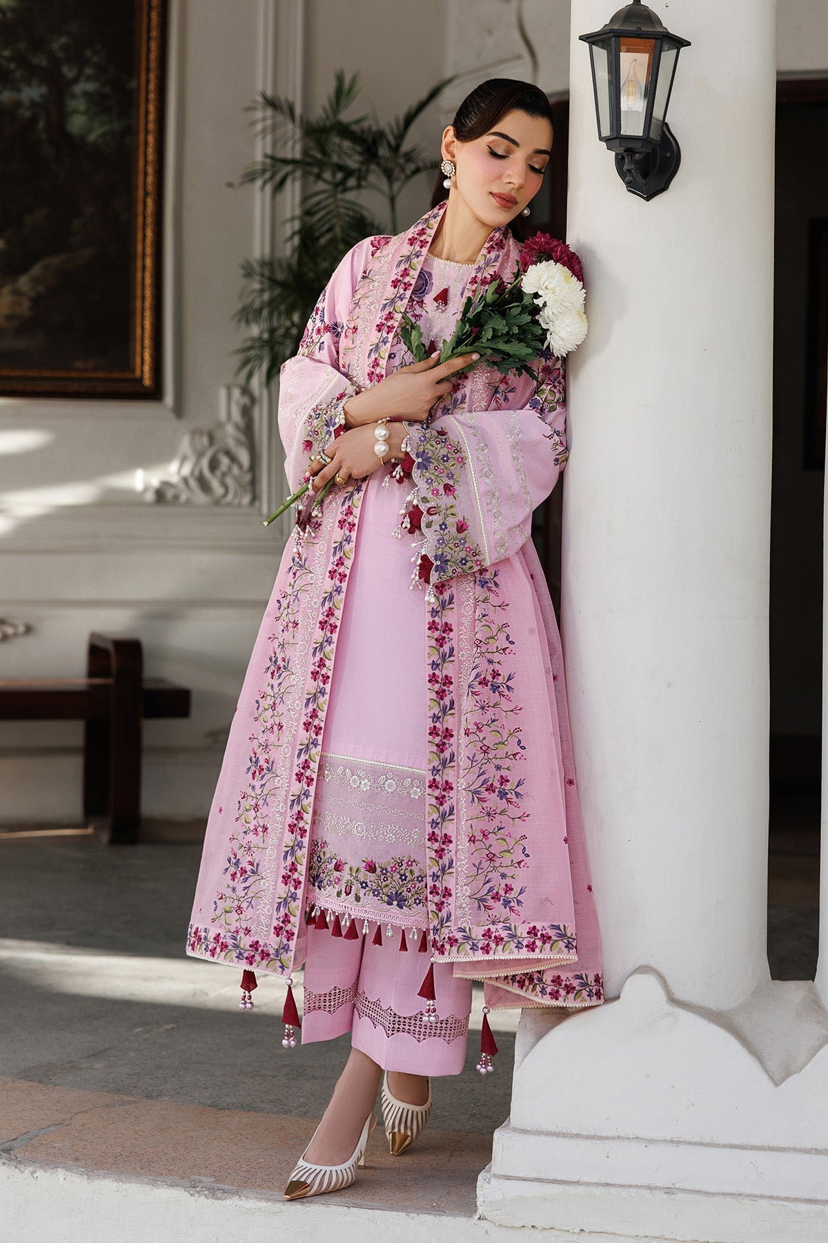 Alizeh | Eid Festive Lawn | AF-EL-7052-Truba - Designer Dress - Type : Ladies Clothes - Available at Libayah - 100% Original