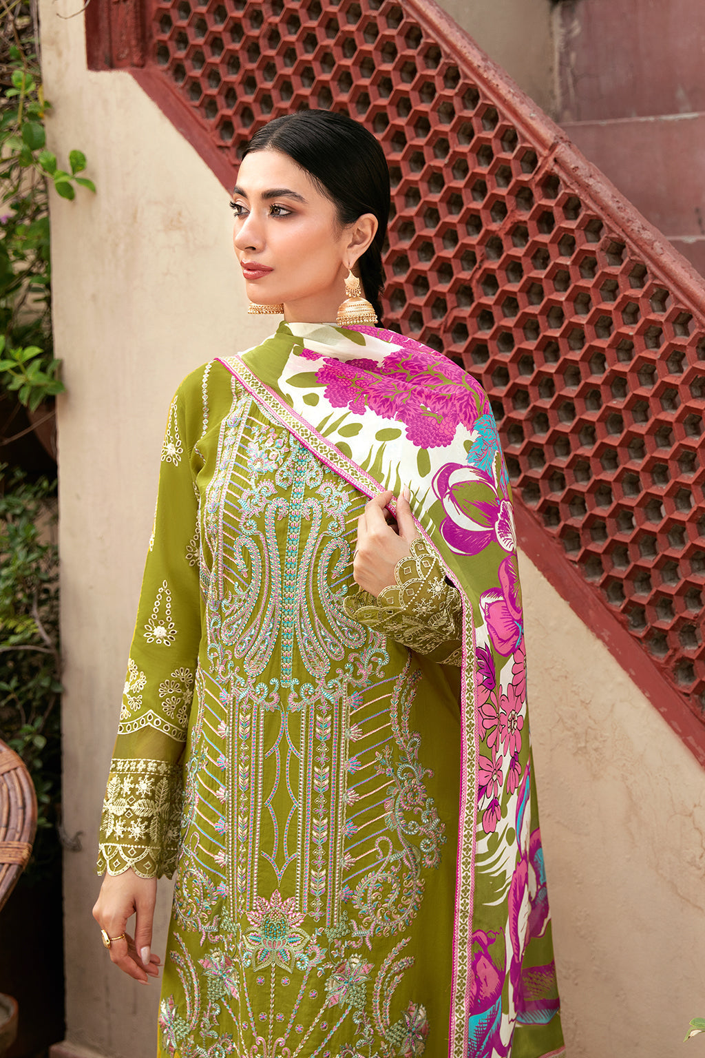 Ramsha | Mashaal Luxury Lawn | L-807 by Ramsha - Designer Dress - Type: Ladies Clothes - Available at Libayah - 100% Original