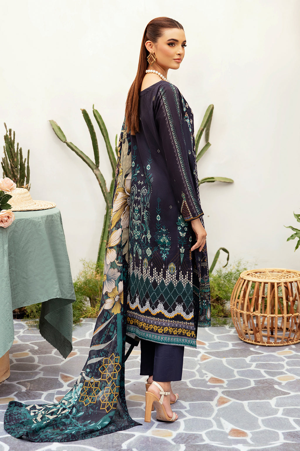 Ramsha | Luxury Lawn 24 | L-1207 by Ramsha - Designer Dress - Type: Ladies Clothes - Available at Libayah - 100% Original