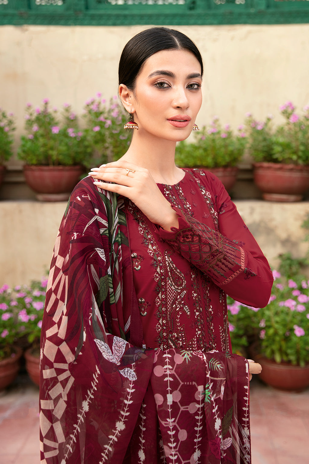 Ramsha | Mashaal Luxury Lawn | L-803 by Ramsha - Designer Dress - Type: Ladies Clothes - Available at Libayah - 100% Original