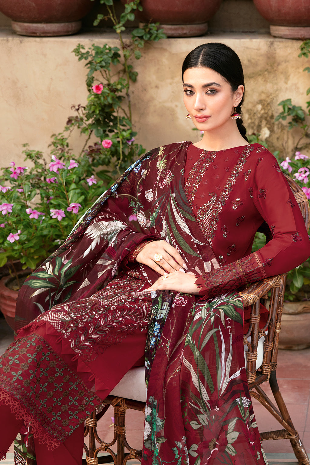 Ramsha | Mashaal Luxury Lawn | L-803 by Ramsha - Designer Dress - Type: Ladies Clothes - Available at Libayah - 100% Original