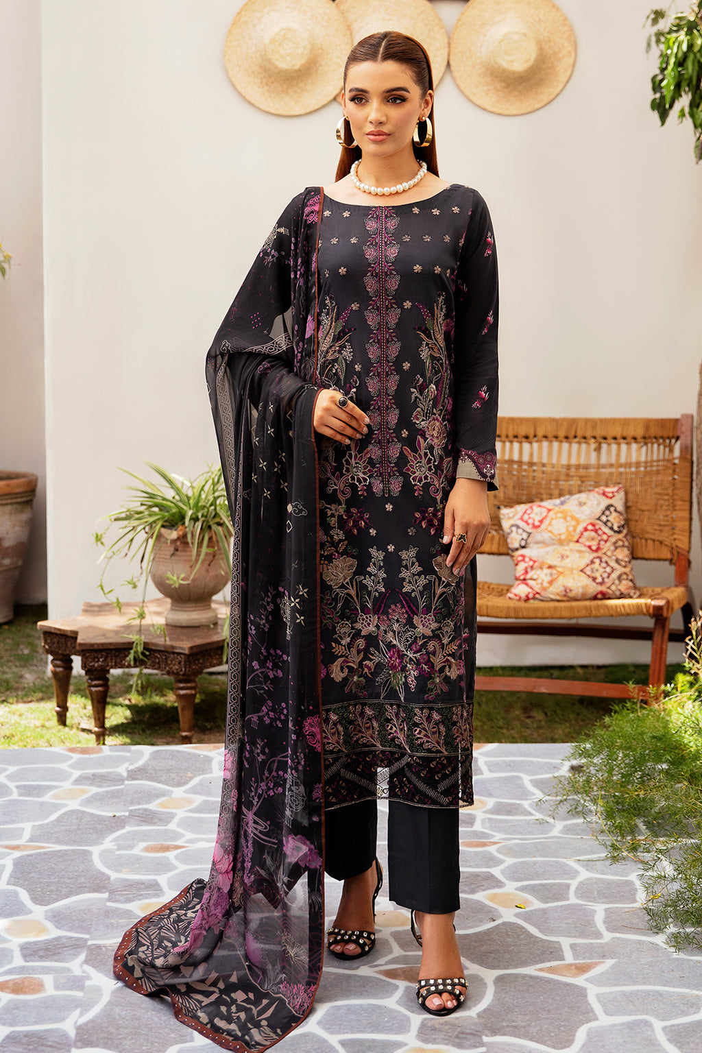 Ramsha | Luxury Lawn 24 | L-1205 by Ramsha - Designer Dress - Type: Ladies Clothes - Available at Libayah - 100% Original