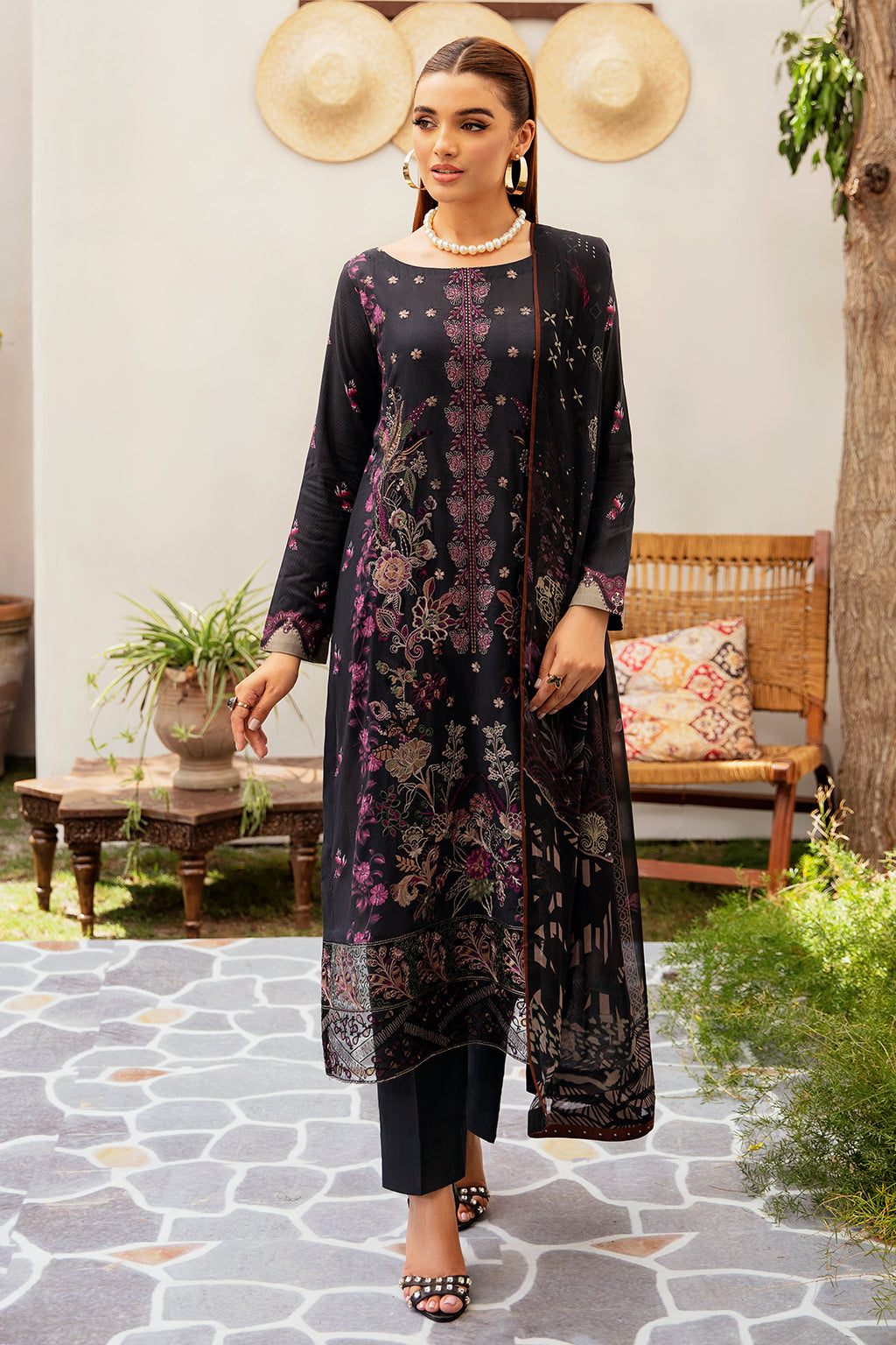Ramsha | Luxury Lawn 24 | L-1205 by Ramsha - Designer Dress - Type: Ladies Clothes - Available at Libayah - 100% Original
