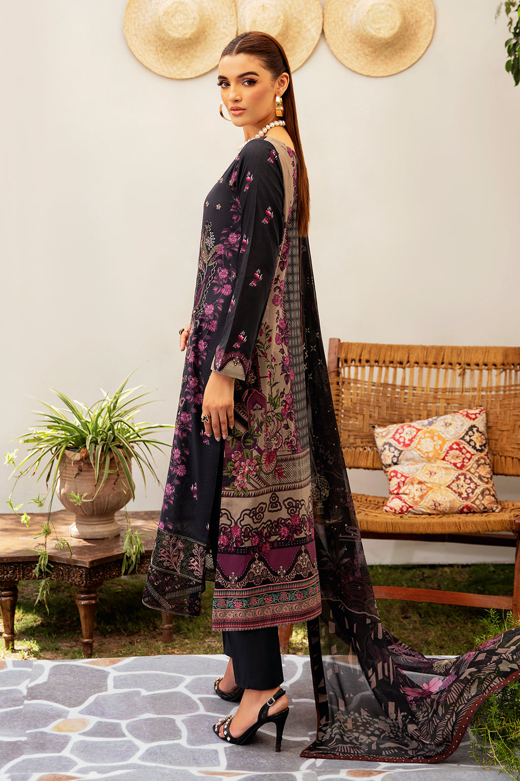 Ramsha | Luxury Lawn 24 | L-1205 by Ramsha - Designer Dress - Type: Ladies Clothes - Available at Libayah - 100% Original
