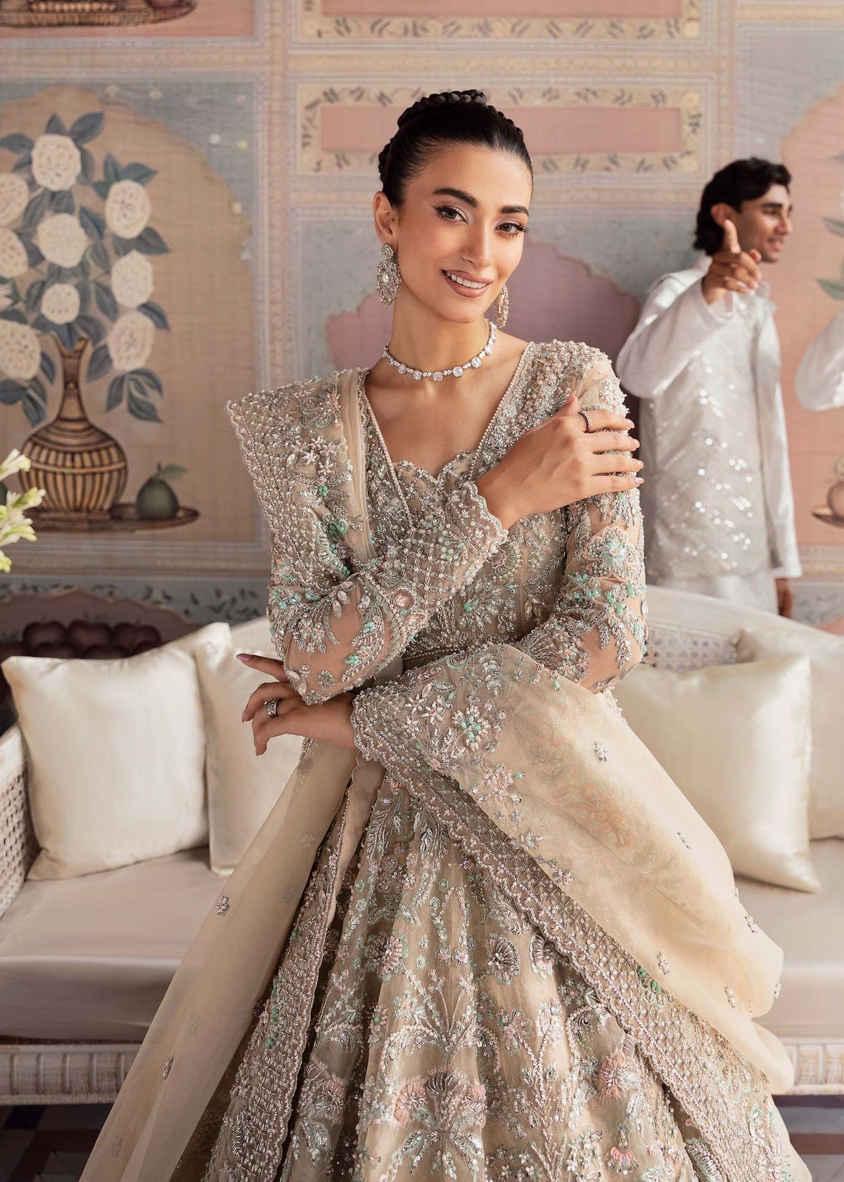 Akbar Aslam | Bridal Collection 2024 | MOONSTONE by Akbar Aslam - Designer Dress - Type: Ladies Clothes - Available at Libayah - 100% Original