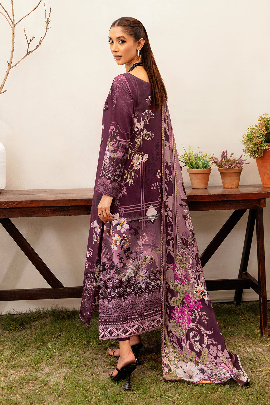 Ramsha | Luxury Lawn 24 | L-1201 by Ramsha - Designer Dress - Type: Ladies Clothes - Available at Libayah - 100% Original