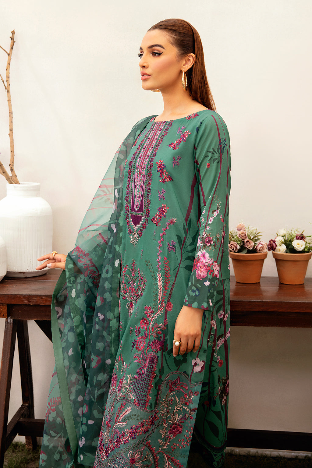Ramsha | Luxury Lawn 24 | L-1202 by Ramsha - Designer Dress - Type: Ladies Clothes - Available at Libayah - 100% Original