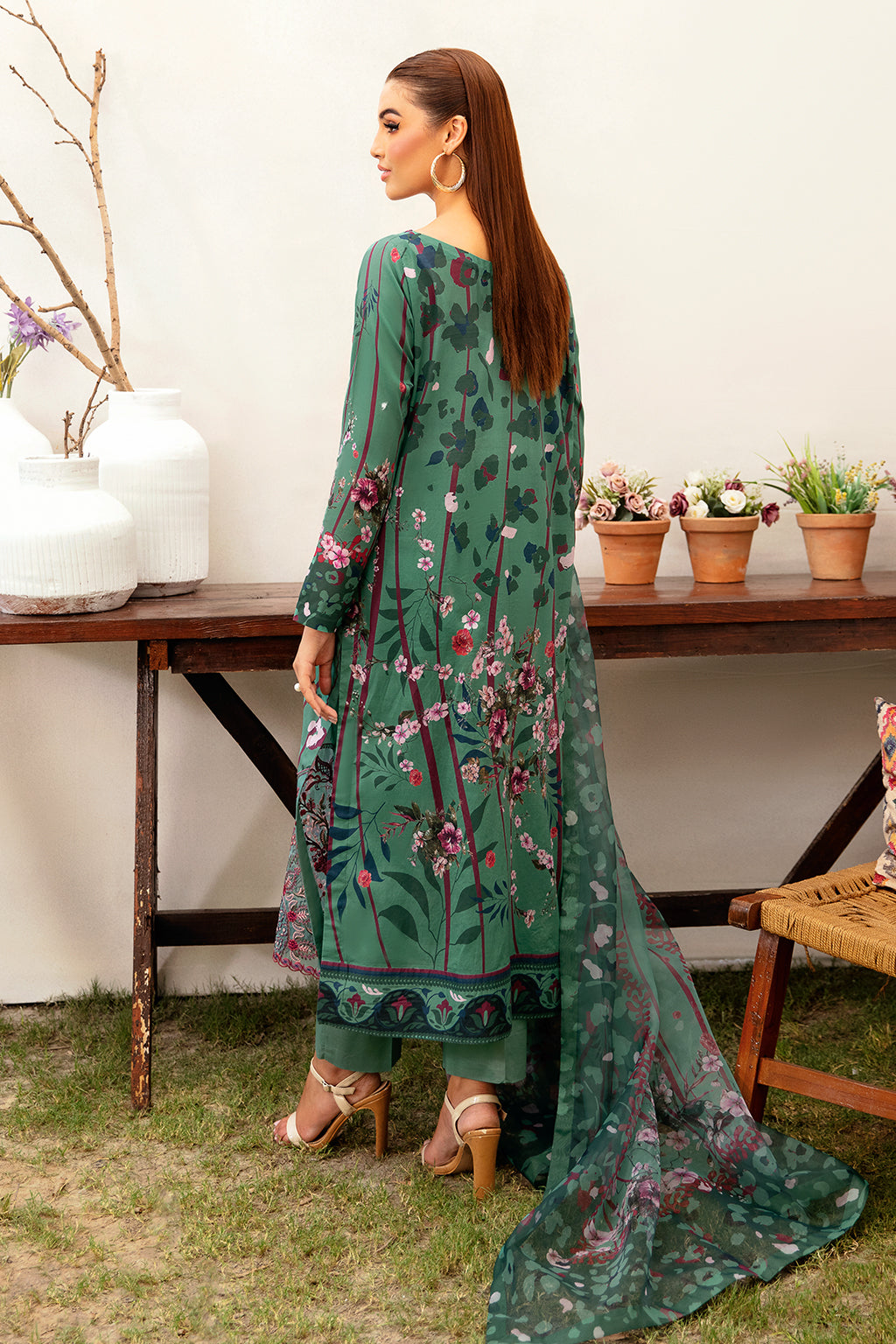 Ramsha | Luxury Lawn 24 | L-1202 by Ramsha - Designer Dress - Type: Ladies Clothes - Available at Libayah - 100% Original