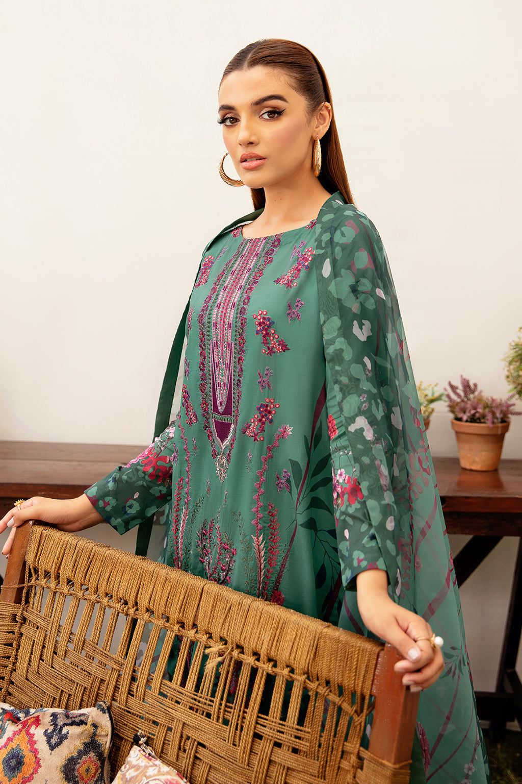 Ramsha | Luxury Lawn 24 | L-1202 by Ramsha - Designer Dress - Type: Ladies Clothes - Available at Libayah - 100% Original