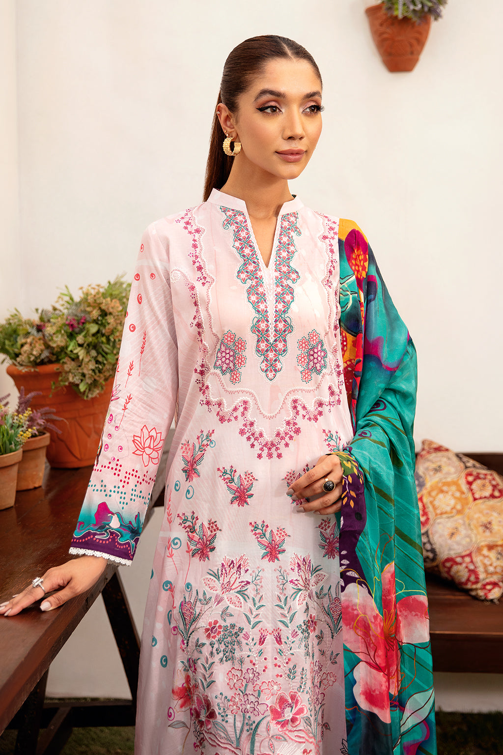Ramsha | Luxury Lawn 24 | L-1204 by Ramsha - Designer Dress - Type: Ladies Clothes - Available at Libayah - 100% Original