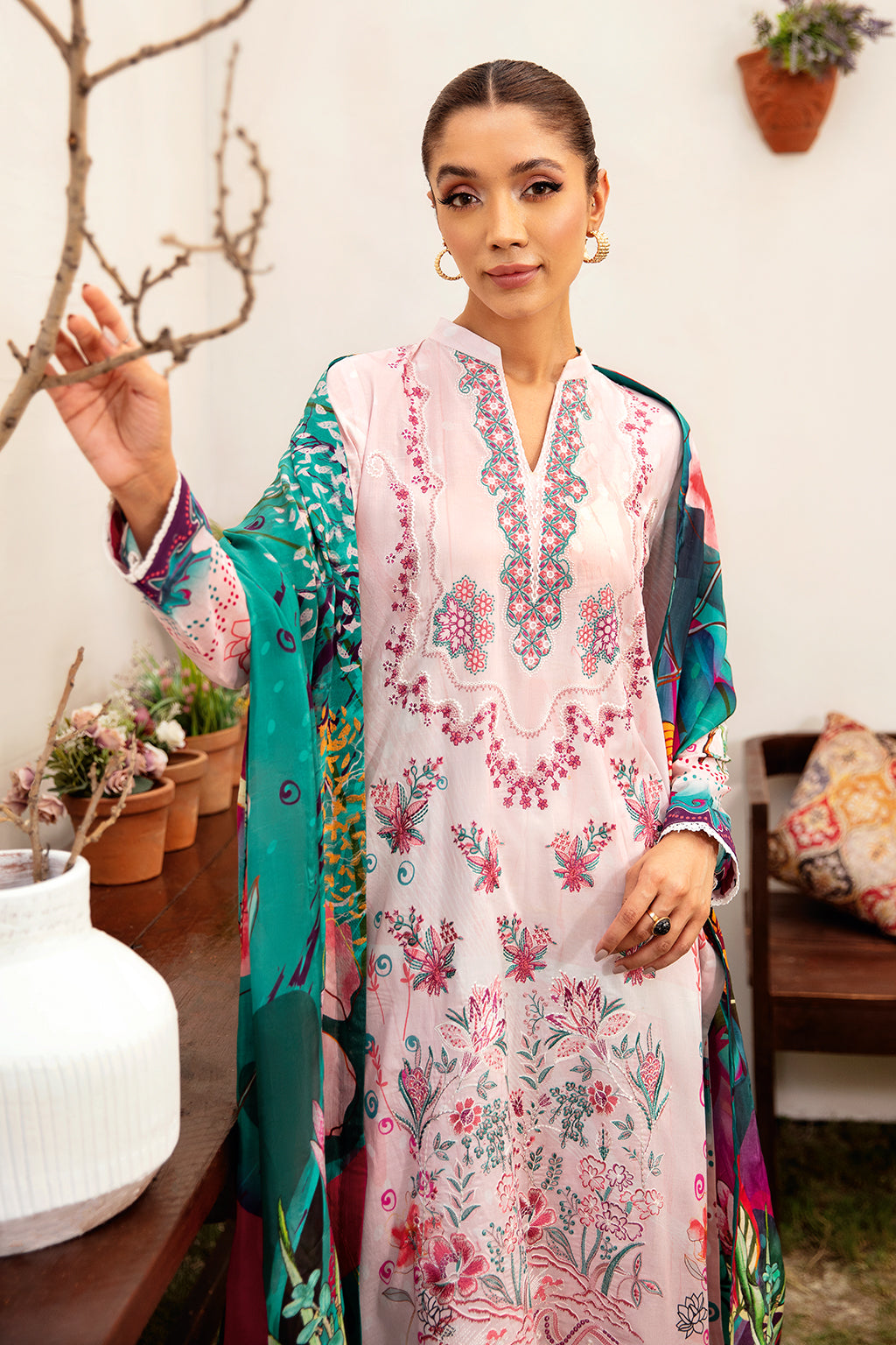 Ramsha | Luxury Lawn 24 | L-1204 by Ramsha - Designer Dress - Type: Ladies Clothes - Available at Libayah - 100% Original