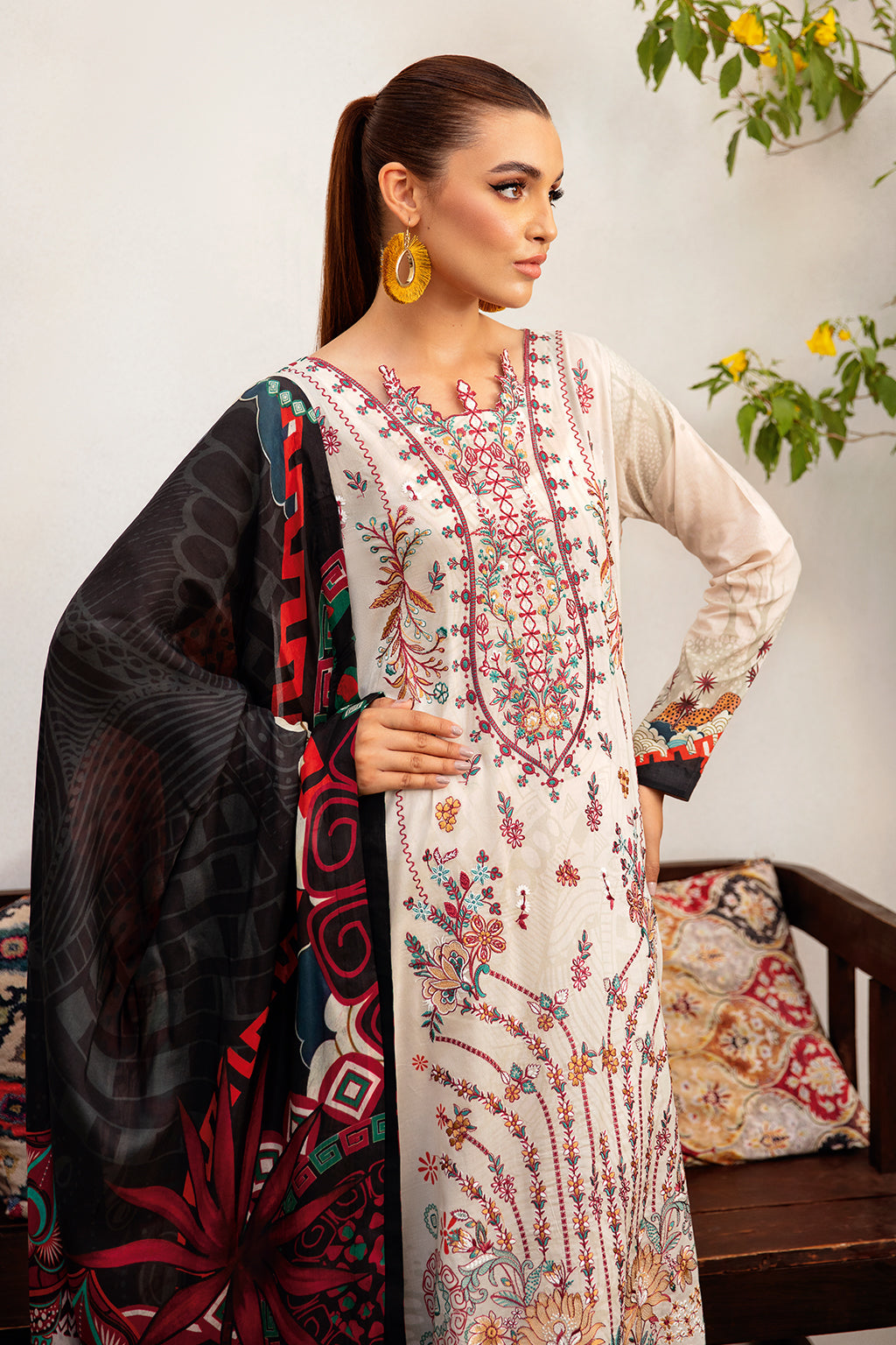 Ramsha | Luxury Lawn 24 | L-1208 by Ramsha - Designer Dress - Type: Ladies Clothes - Available at Libayah - 100% Original