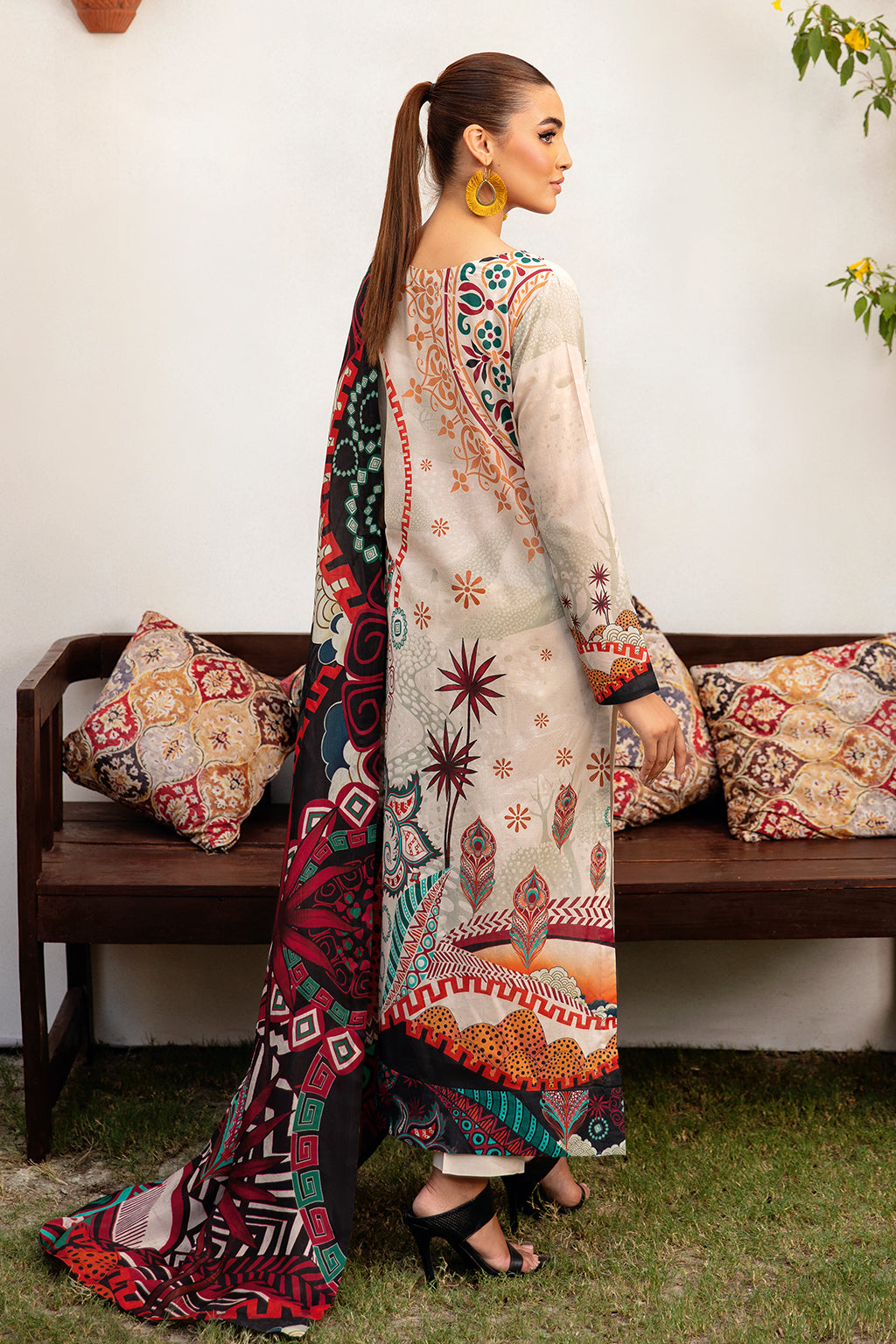 Ramsha | Luxury Lawn 24 | L-1208 by Ramsha - Designer Dress - Type: Ladies Clothes - Available at Libayah - 100% Original