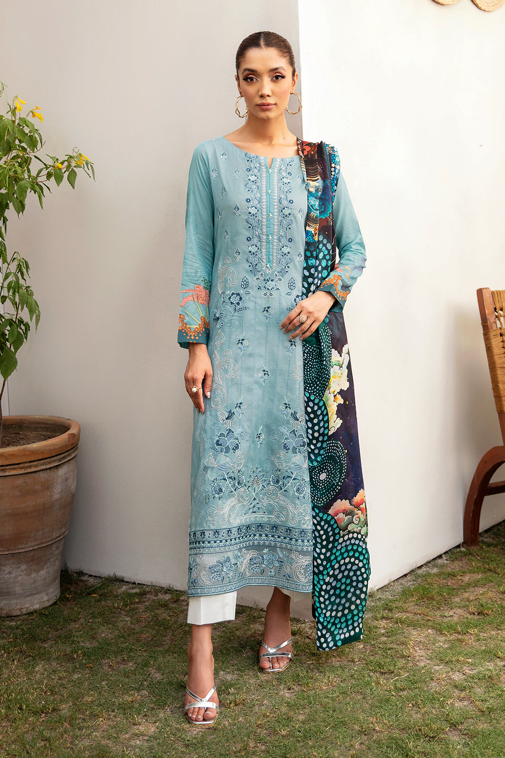 Ramsha | Luxury Lawn 24 | L-1203 by Ramsha - Designer Dress - Type: Ladies Clothes - Available at Libayah - 100% Original