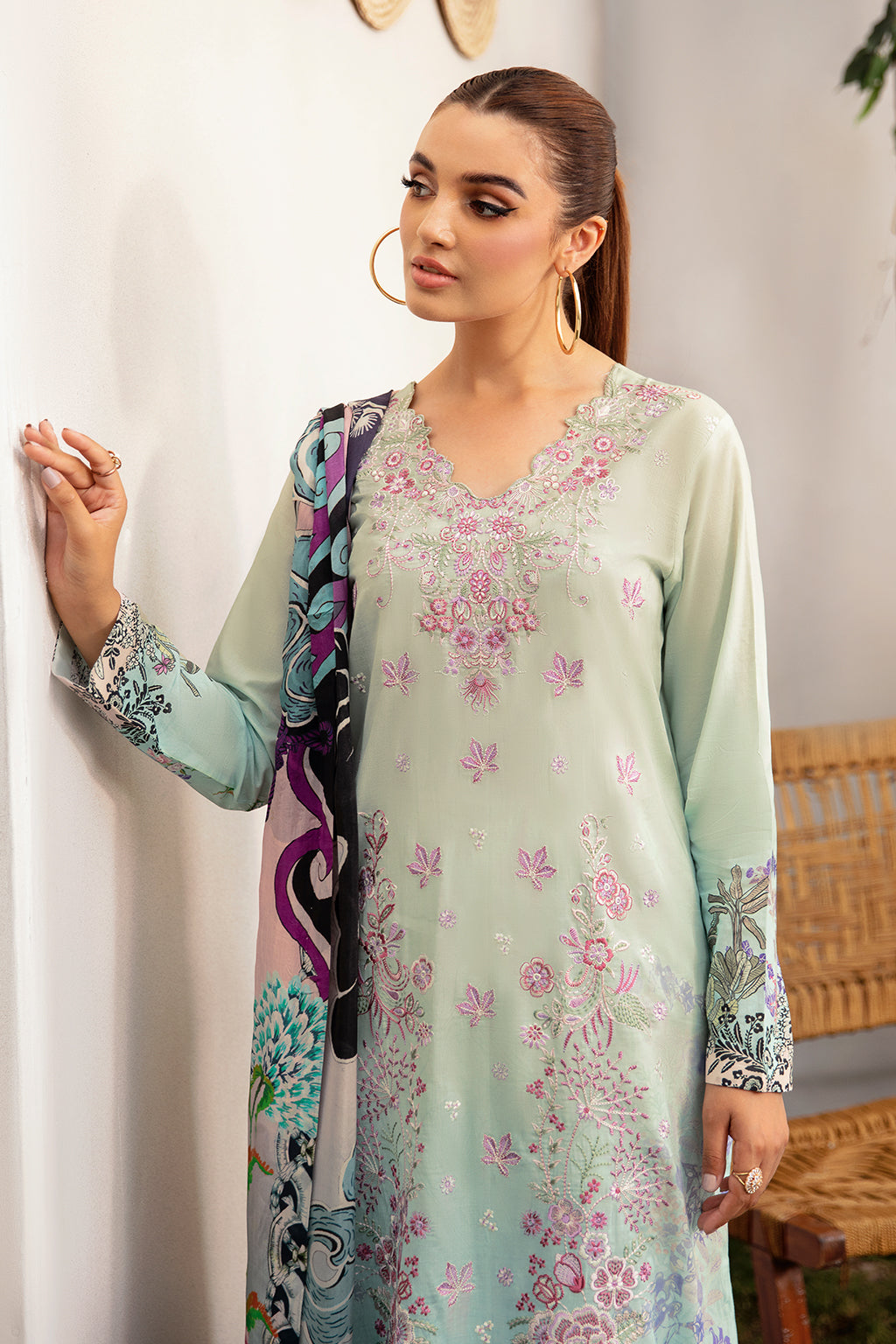 Ramsha | Luxury Lawn 24 | L-1206 by Ramsha - Designer Dress - Type: Ladies Clothes - Available at Libayah - 100% Original