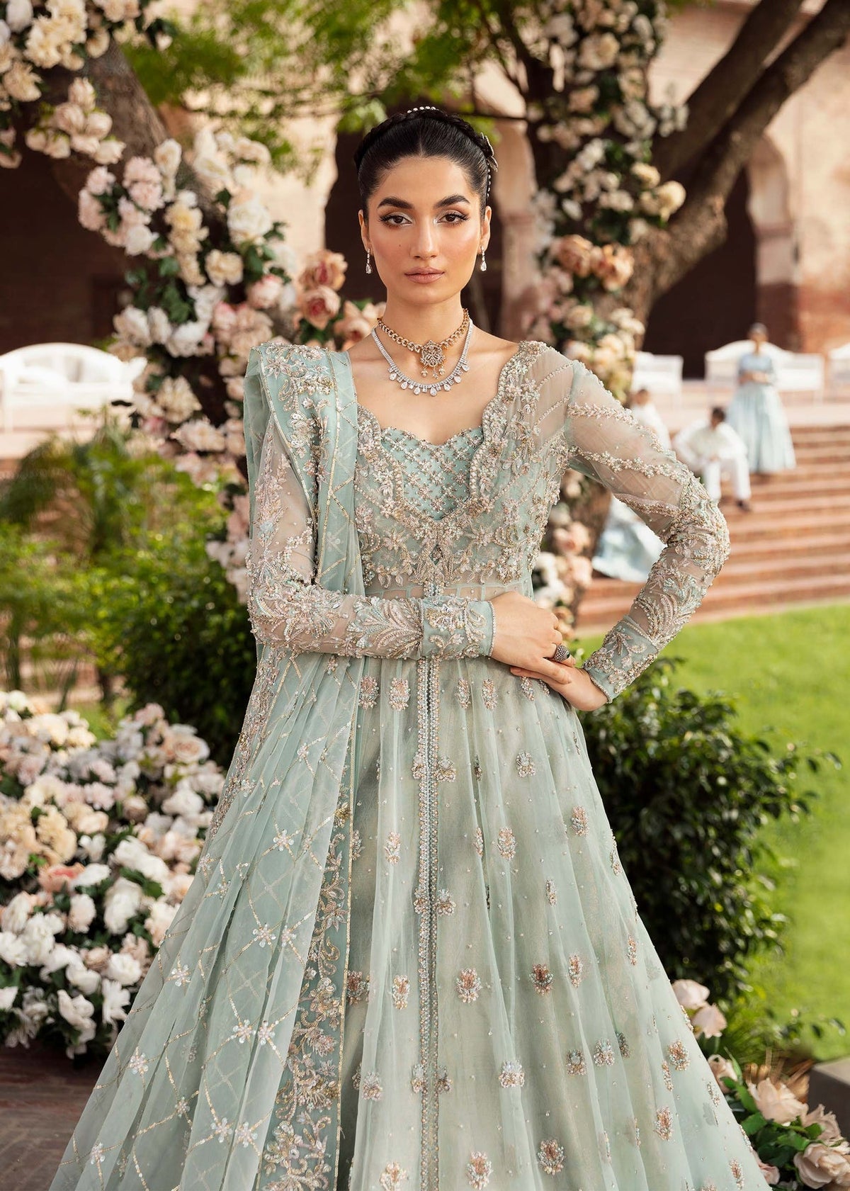 Akbar Aslam | Bridal Collection 2024 | CASCADE by Akbar Aslam - Designer Dress - Type: Ladies Clothes - Available at Libayah - 100% Original