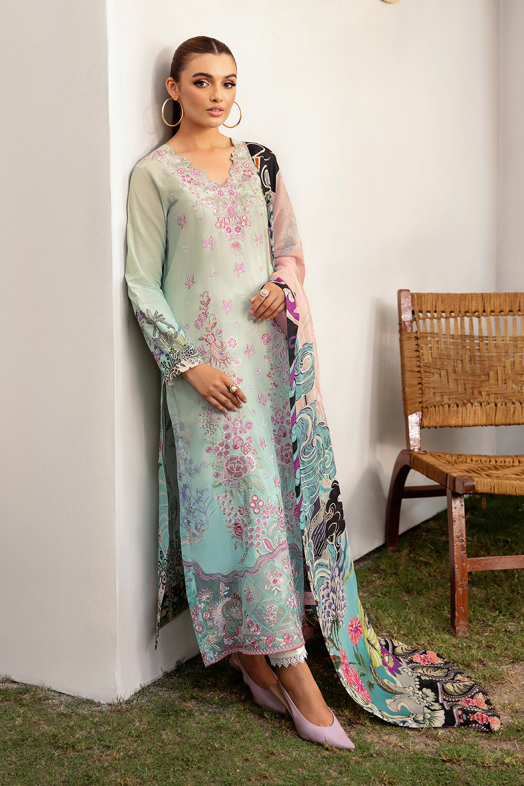 Ramsha | Luxury Lawn 24 | L-1206 by Ramsha - Designer Dress - Type: Ladies Clothes - Available at Libayah - 100% Original