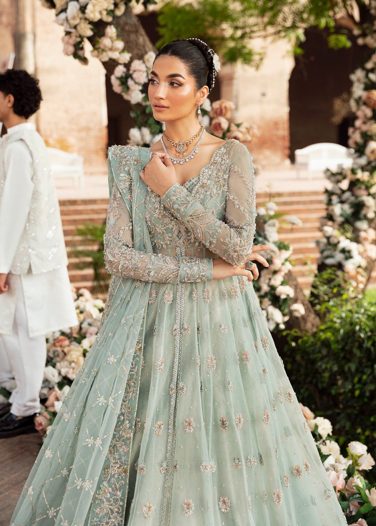 Akbar Aslam | Bridal Collection 2024 | CASCADE by Akbar Aslam - Designer Dress - Type: Ladies Clothes - Available at Libayah - 100% Original