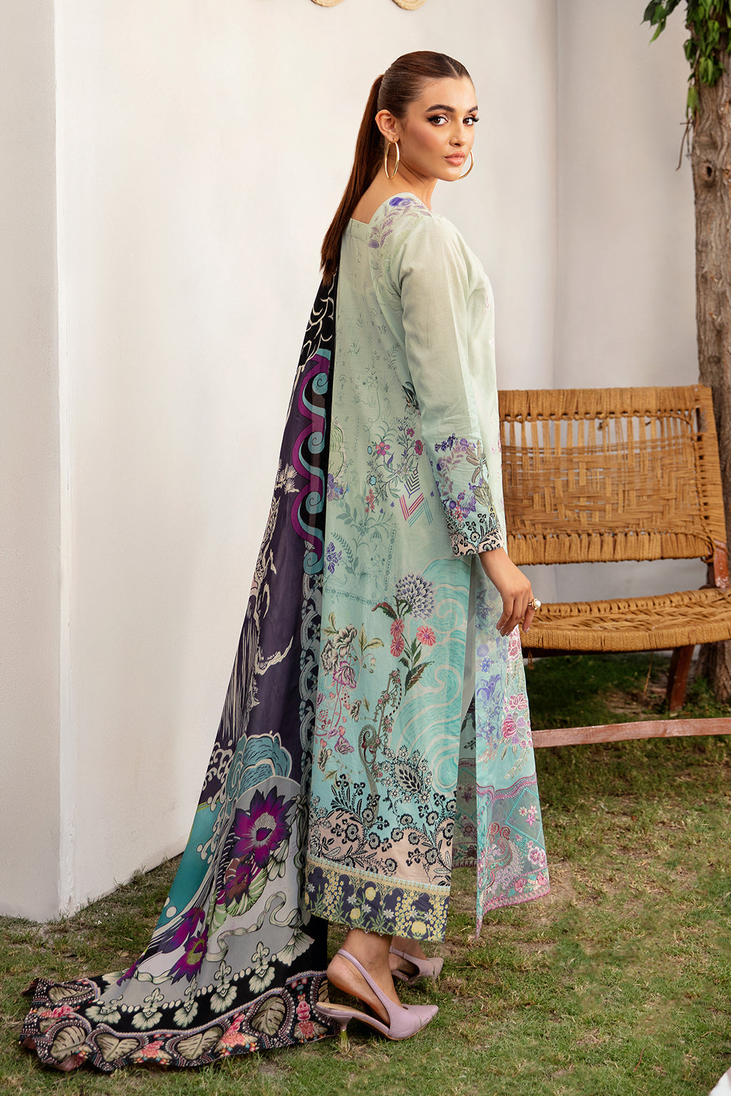 Ramsha | Luxury Lawn 24 | L-1206 by Ramsha - Designer Dress - Type: Ladies Clothes - Available at Libayah - 100% Original